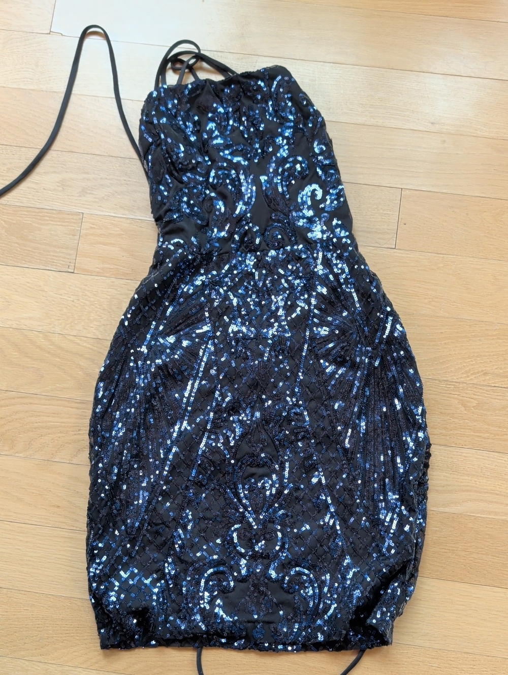 Windsor Dark Blue Sequin  Mini Dress
